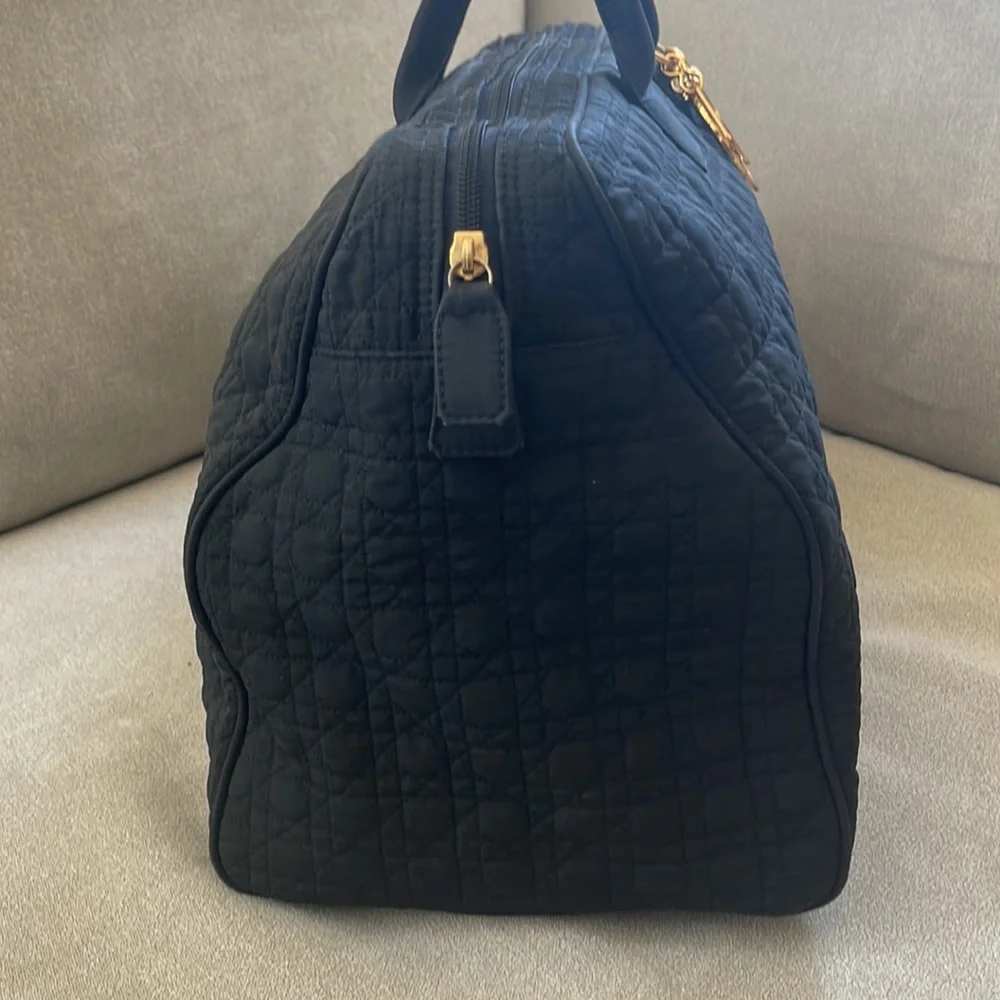 Christian Dior Black Nylon Cannage Lady Dior Boston Bag - Picture 4 of 14